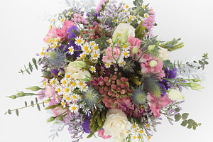 Bridal bouquet from above