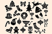 Christmas Icons Linocut Bundle, an Illustration by ClayStudio (Thumbnail 2 of 8)