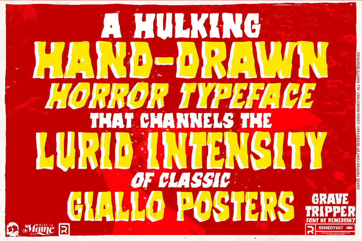 Grave Tripper - Horror Font Pack, a Handwritten Font by Remedy667 (Photo 6 of 6)