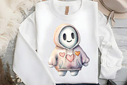 Cute Pastel Halloween Clipart Bundle, an Illustration by DreamCafeArt (Thumbnail 5 of 6)
