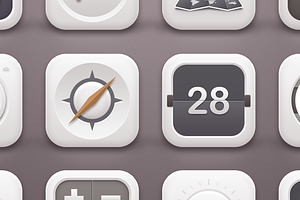 White Winter Icons