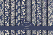 Set of 10 seampless pattern Baroque, a Pattern Graphic by NataLito (Thumbnail 1 of 6)