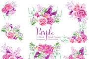Bouquets,Roses,Flowers,Freesia,Lilac, an Illustration by DreamsClipArt (Thumbnail 1 of 3)