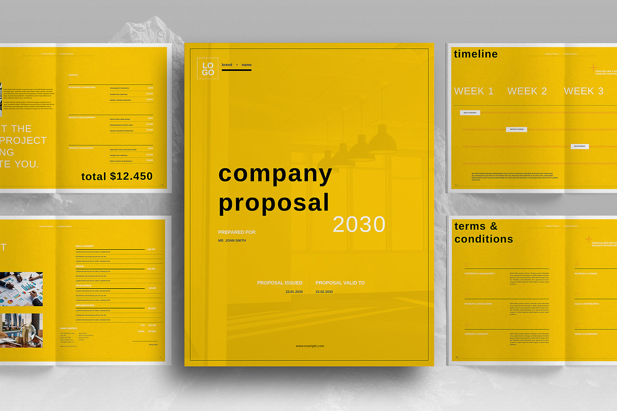 Yellow Company Proposal Brochure, a Brochure Template by Boris Cupac (Photo 1 of 7)