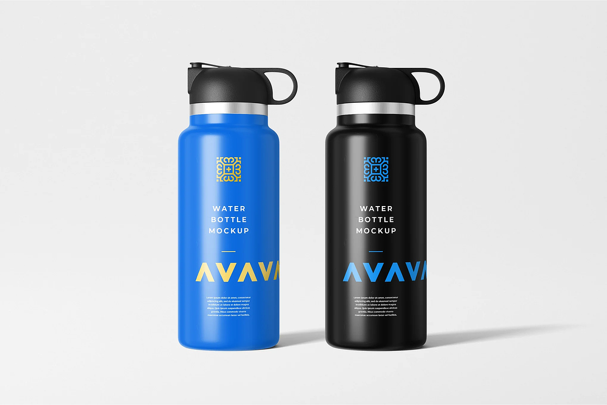 Water Bottle Mockup, a Household Mockup by Xtrahive (Photo 1 of 2)