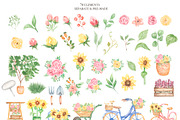 Watercolor Flower Shop Set, a Decorative Illustration by MayaNavits (Thumbnail 2 of 6)