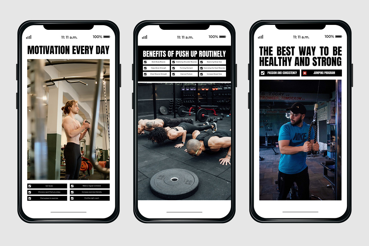 Fitness White Template, a Social Media Template by Kalubuak (Photo 8 of 10)