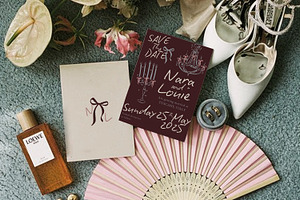 SAVE THE DATE Hand drawn Italian