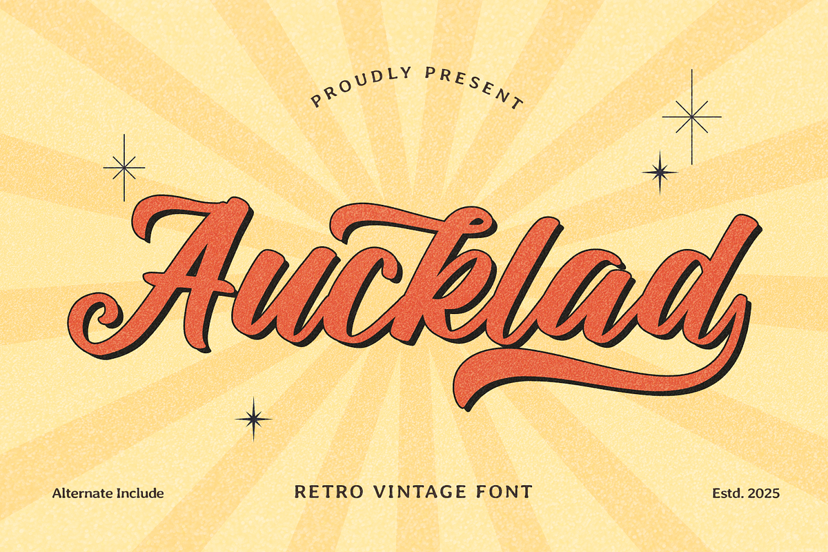 Auckland - Vintage Font, a Handwritten Font by Mozatype (Photo 1 of 10)