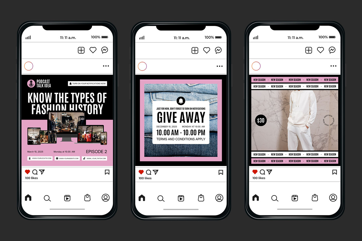 Fashion Pink Template, a Social Media Template by Kalubuak (Photo 4 of 10)