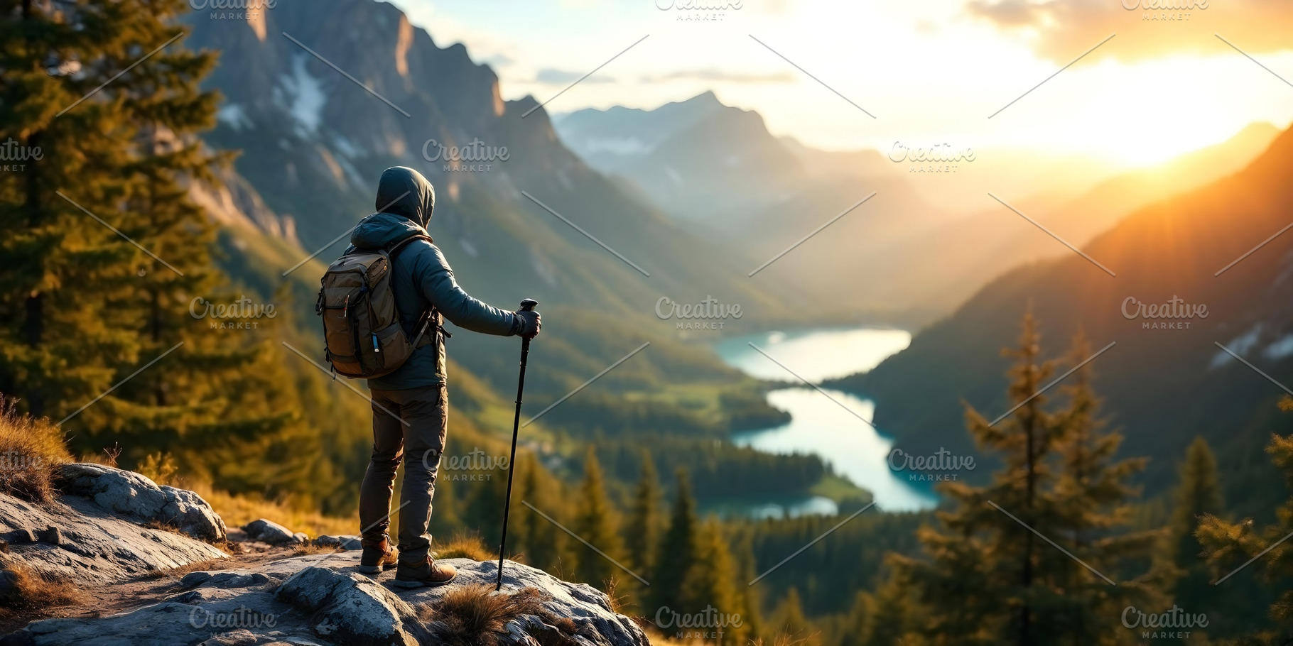 Tourist in the mountains, a Nature Photo by Volff