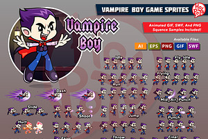 Vampire Boy Game Sprites