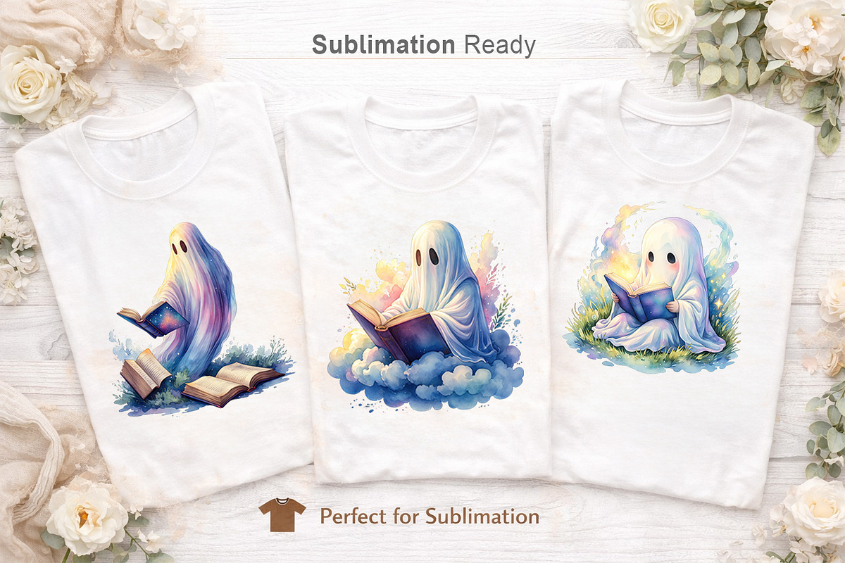 Bookworm Ghost Sublimation, an Illustration by Artnoy (Photo 7 of 8)