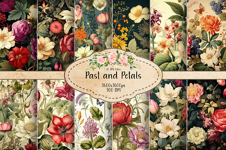Vintage Botanical Artistry, a Background Graphic by Curve Design