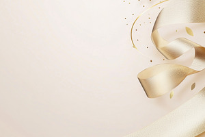 Gold ribbon design on soft bg, a Photo by Beautiful things