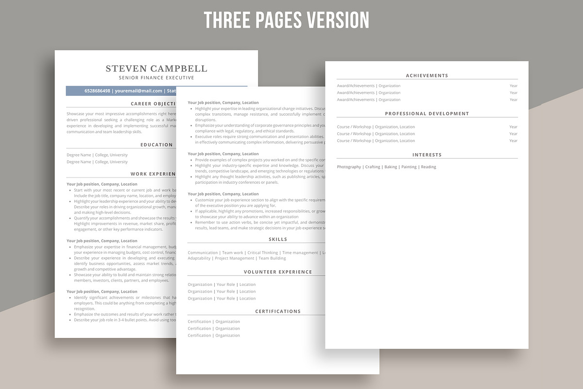ATS friendly Resume Template word, a Resume Template by aivos (Photo 4 of 7)