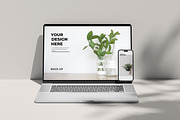LAPTOP & PHONE MOCK-UP, a Wearable Device Mockup by Graphic_world89 (Thumbnail 6 of 8)