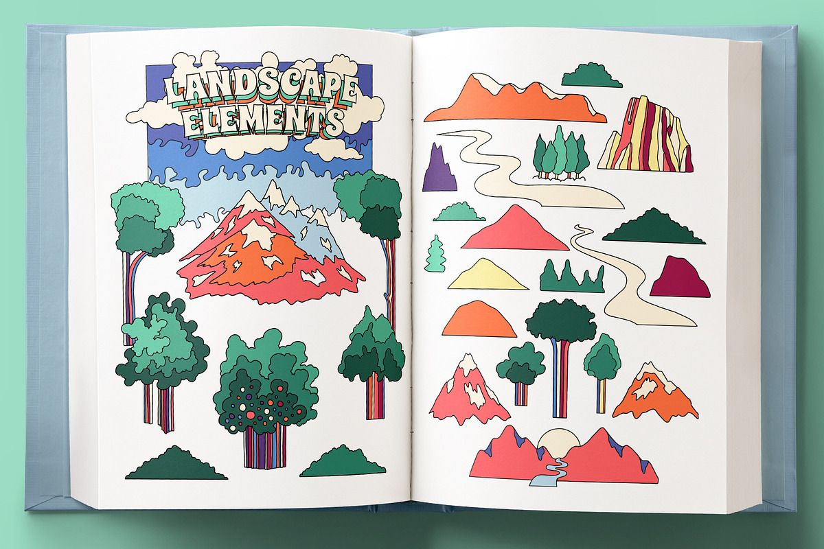 1971 • Retro Graphic Collection, a Decorative Illustration by Vintage Voyage Supply (Photo 5 of 13)