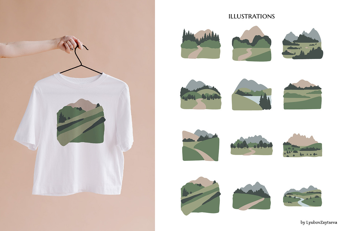 Mountain trip | landscape creator, a Decorative Illustration by LyubovZaytseva (Photo 16 of 16)