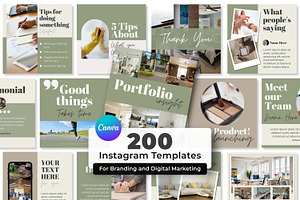 Light Green Instagram Template, a Social Media Template by Everyday Perfection