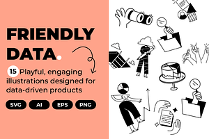 Friendly Data-Hand drawn vectors
