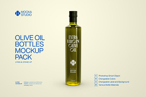 Olive Oil bottles Mockup Pack