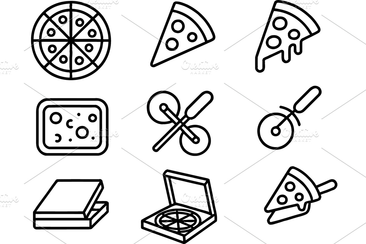 Vector illustration of pizza and, a Food Illustration by ZinetroN