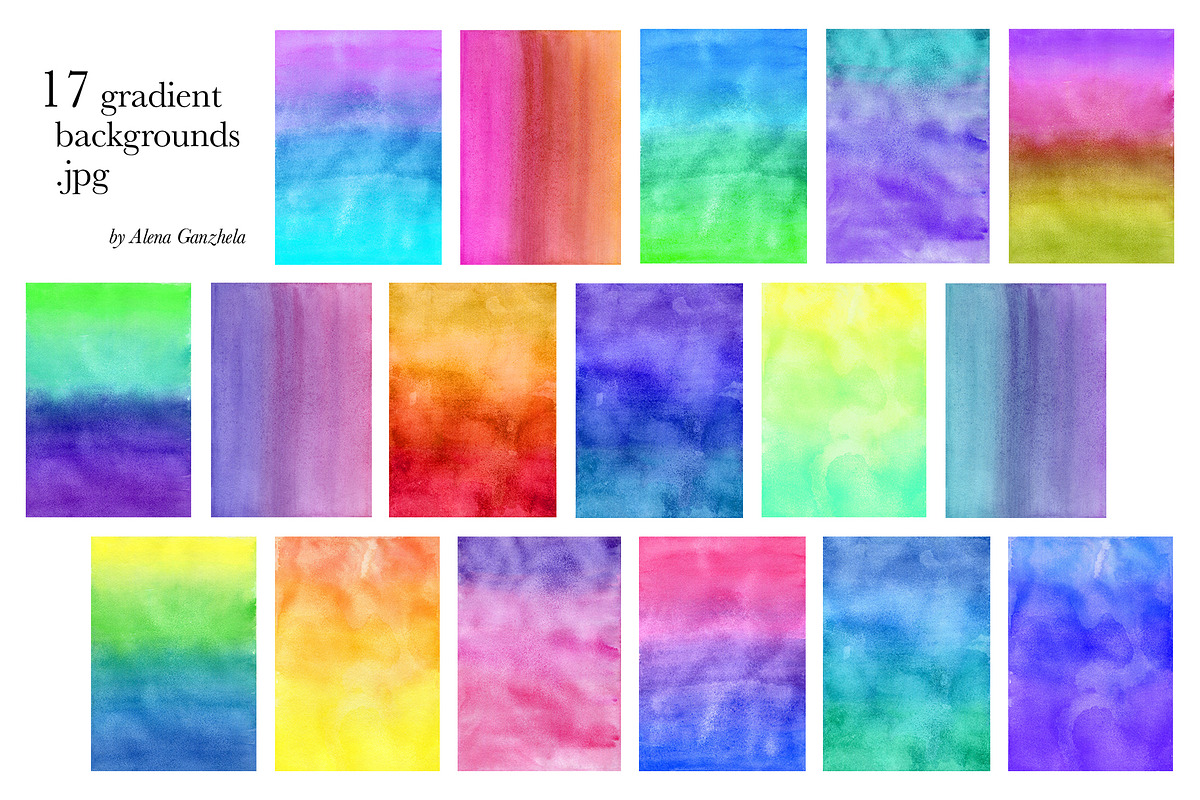 summer vibes watercolor textures, a Texture Graphic by alenaganzhela (Photo 12 of 16)