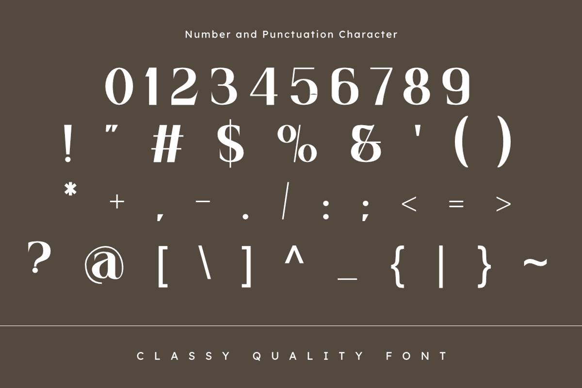 Classic Quality | Classy Sans Serif, a Sans Serif Font by Masyafi Studio (Photo 5 of 8)