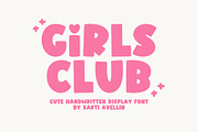 Girls Club - Cute Handwritten Font, a Handwritten Font by SaktiAvellin (Thumbnail 1 of 6)