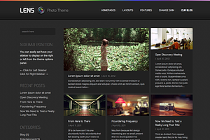 Lens, A WordPress Photography Theme