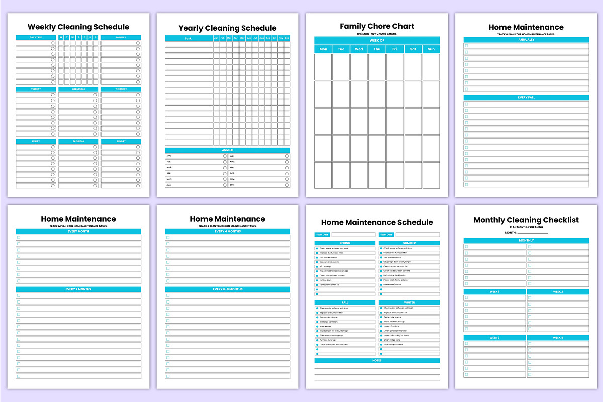 Cleaning Planner Canva Template, a Stationery Template by Mustafiz (Photo 4 of 5)