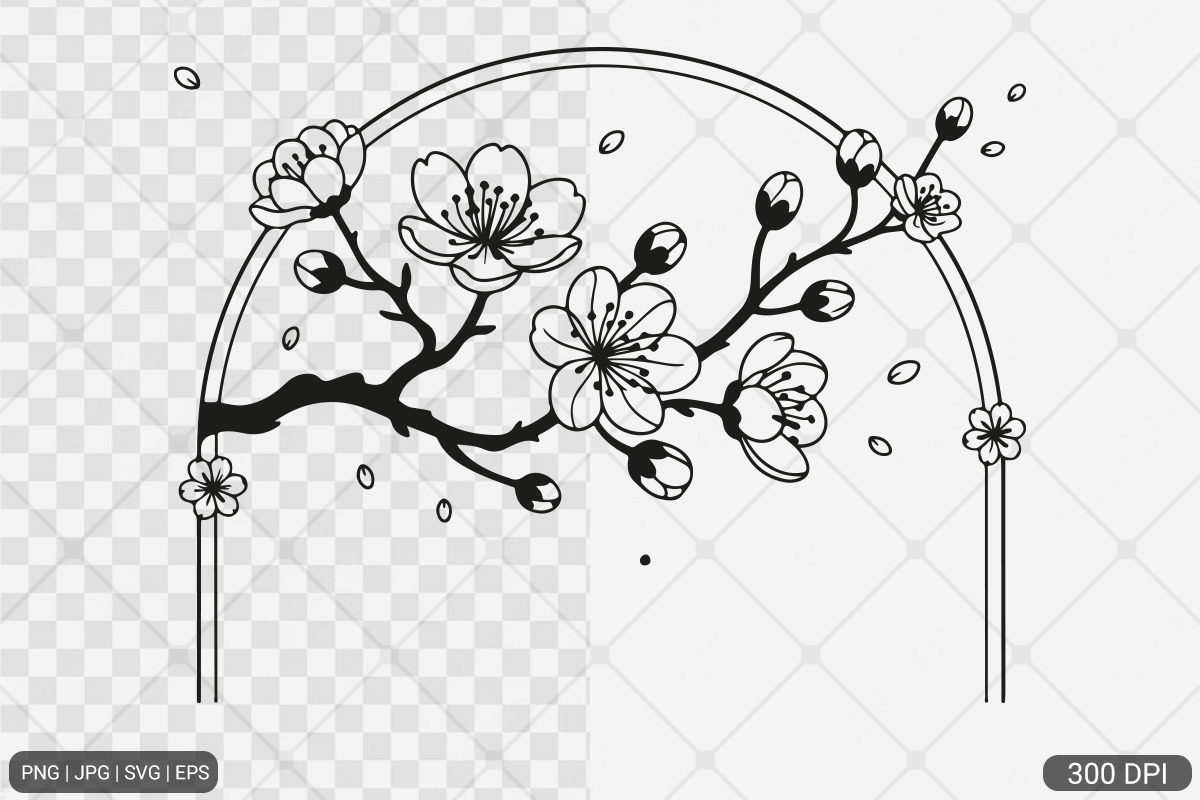 Cherry Blossom SVG PNG Bundle, an Illustration by Actual Pixel (Photo 14 of 33)