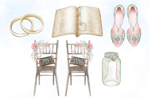 Boho Wedding Clipart 2