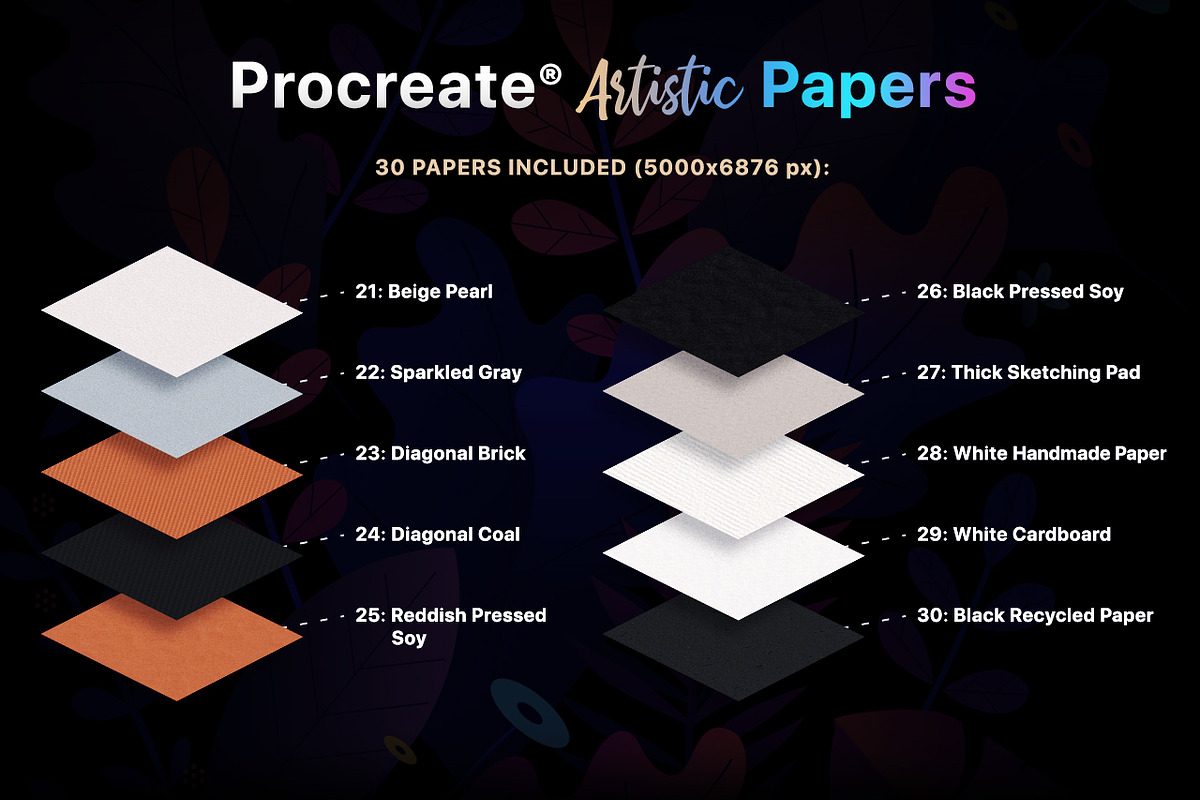 Procreate Artistic Digital Papers, a Texture Graphic by Frisk Shop (Photo 10 of 11)