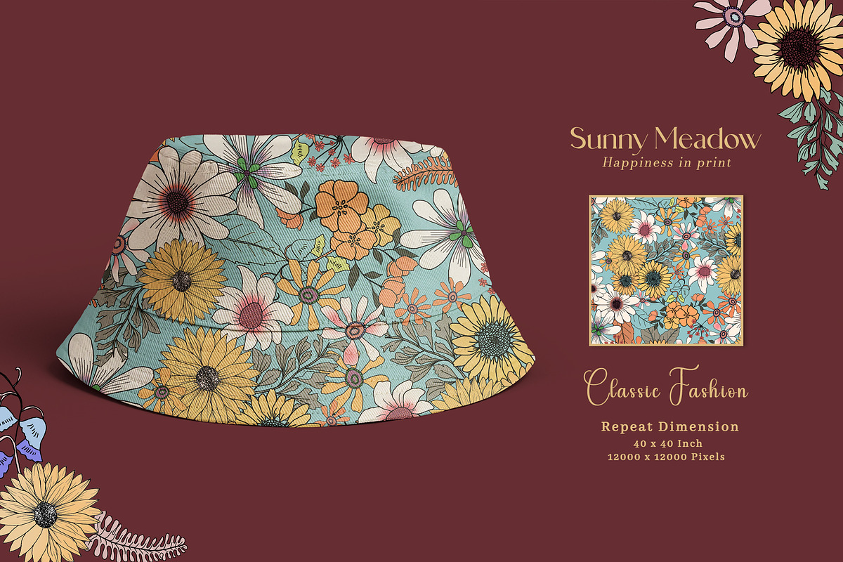 Sunny Meadow Prints & Patterns, a Pattern Graphic by GND ART STUDIO (Photo 7 of 8)