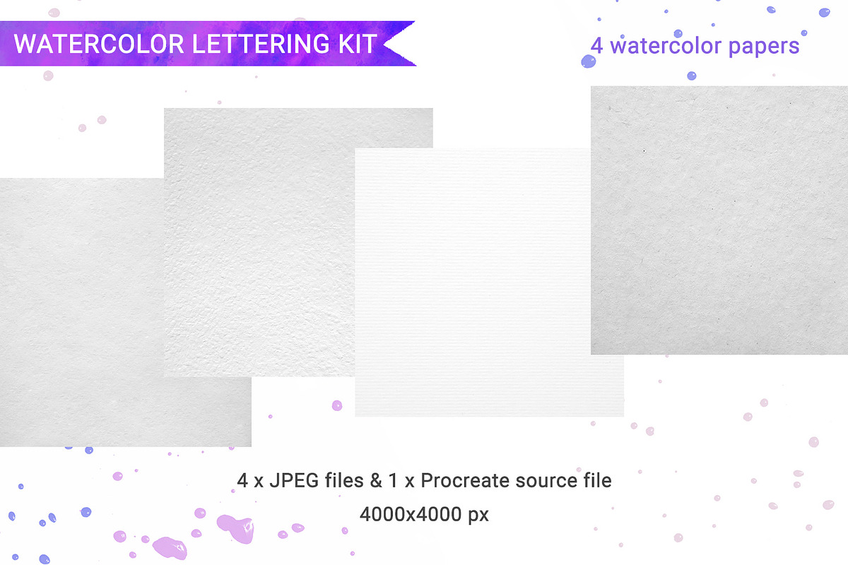 Watercolor Lettering kit - Procreate, a Brush Add-On by Gray Cat Graphics (Photo 6 of 9)