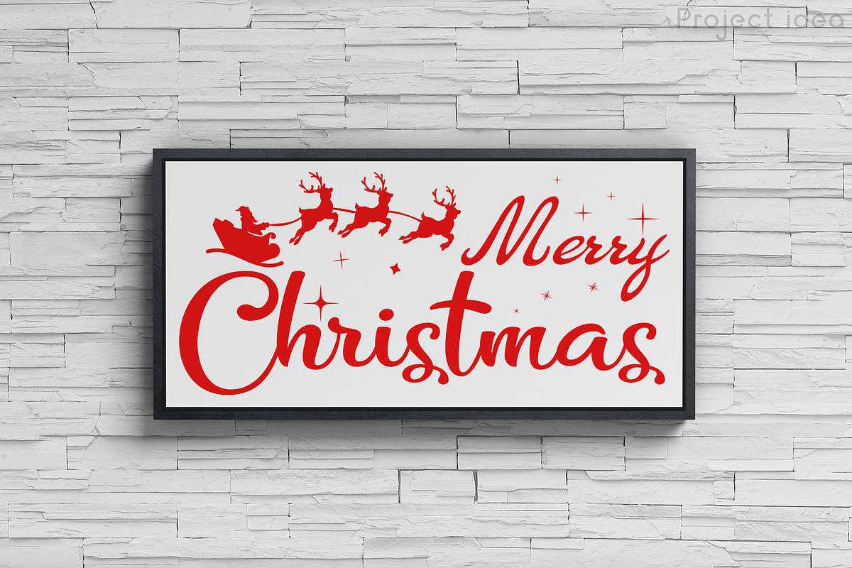 Christmas SVG - Merry Christmas SVG, a Decorative Illustration by Dasagani (Photo 4 of 5)