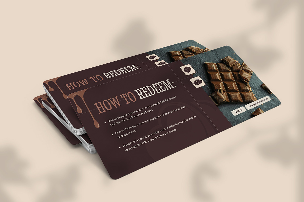 Luxury Chocolate - Gift Certificate, a Card Template by VUNIRA (Photo 3 of 3)