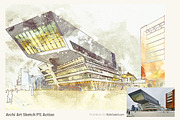 Archi Art Sketch Photoshop Action V2 preview 4