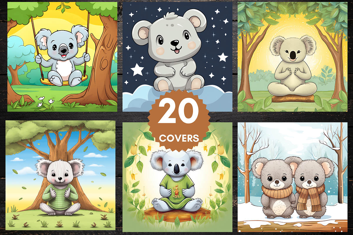 Koala Coloring Pages for Kids, a Brochure Template by LA Design (Photo 2 of 10)