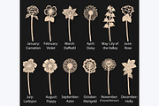 12 Birth Month Flowers, an Object Graphic by ThemeXDigital (Thumbnail 7 of 8)