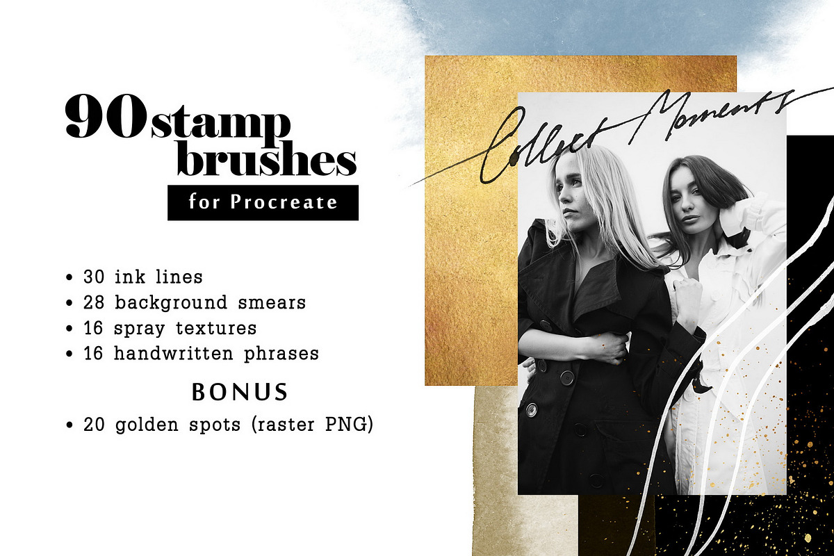 Procreate Stamp Brushes Bundle 2020, a Brush Add-On by Struvictory.art (Photo 29 of 36)