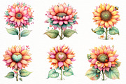 Whimsical sunflower Clipart, an Illustration by Designworld (Thumbnail 3 of 8)