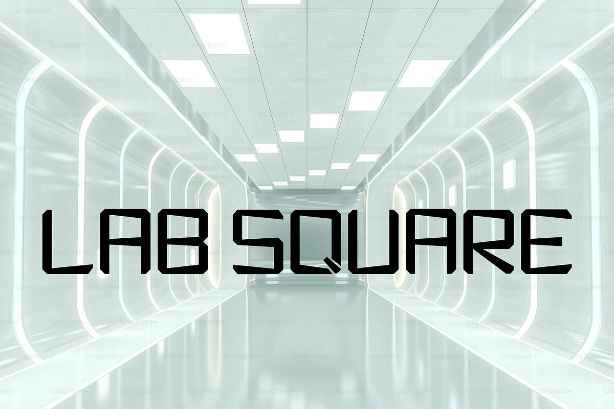 Lab Square Font, Logo Font, Typeface, a Blackletter Font by Zans Graphic (Photo 1 of 3)
