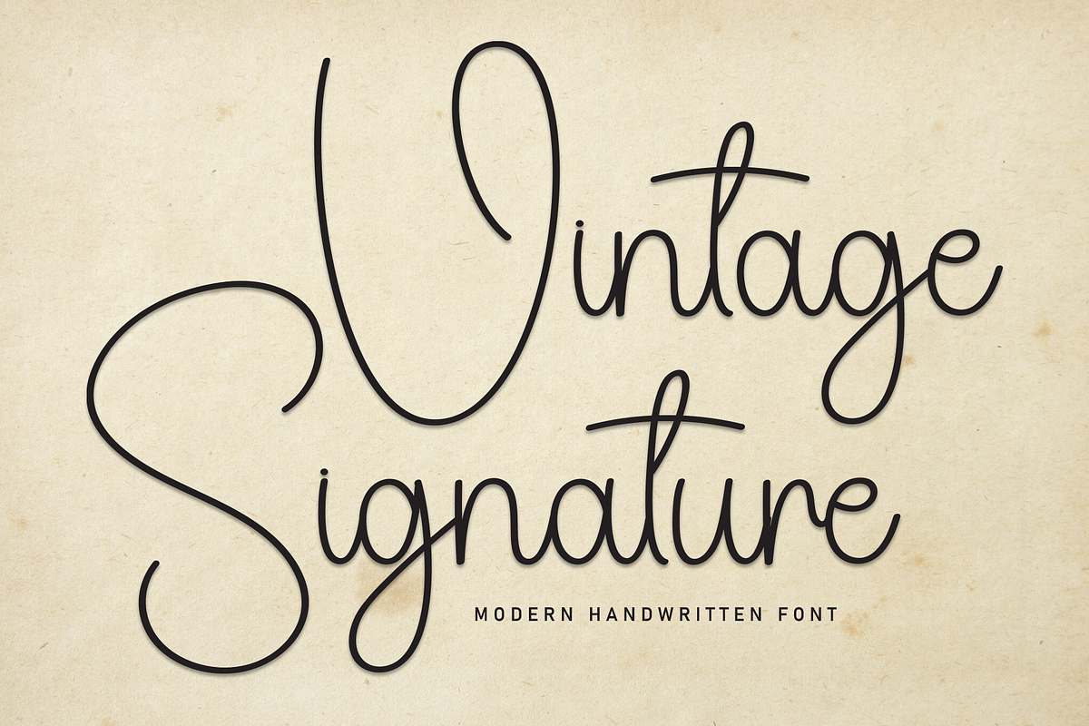 Vintage Signature | Script Font, a Handwritten Font by Scratchones (Photo 1 of 8)
