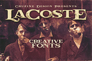 LaCoste Typeface, a Serif Font by Cruzine (Thumbnail 1 of 6)