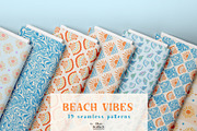 Beach Vibes Vector Seamless Patterns, a Pattern Graphic by Olya Haifisch (Thumbnail 3 of 9)