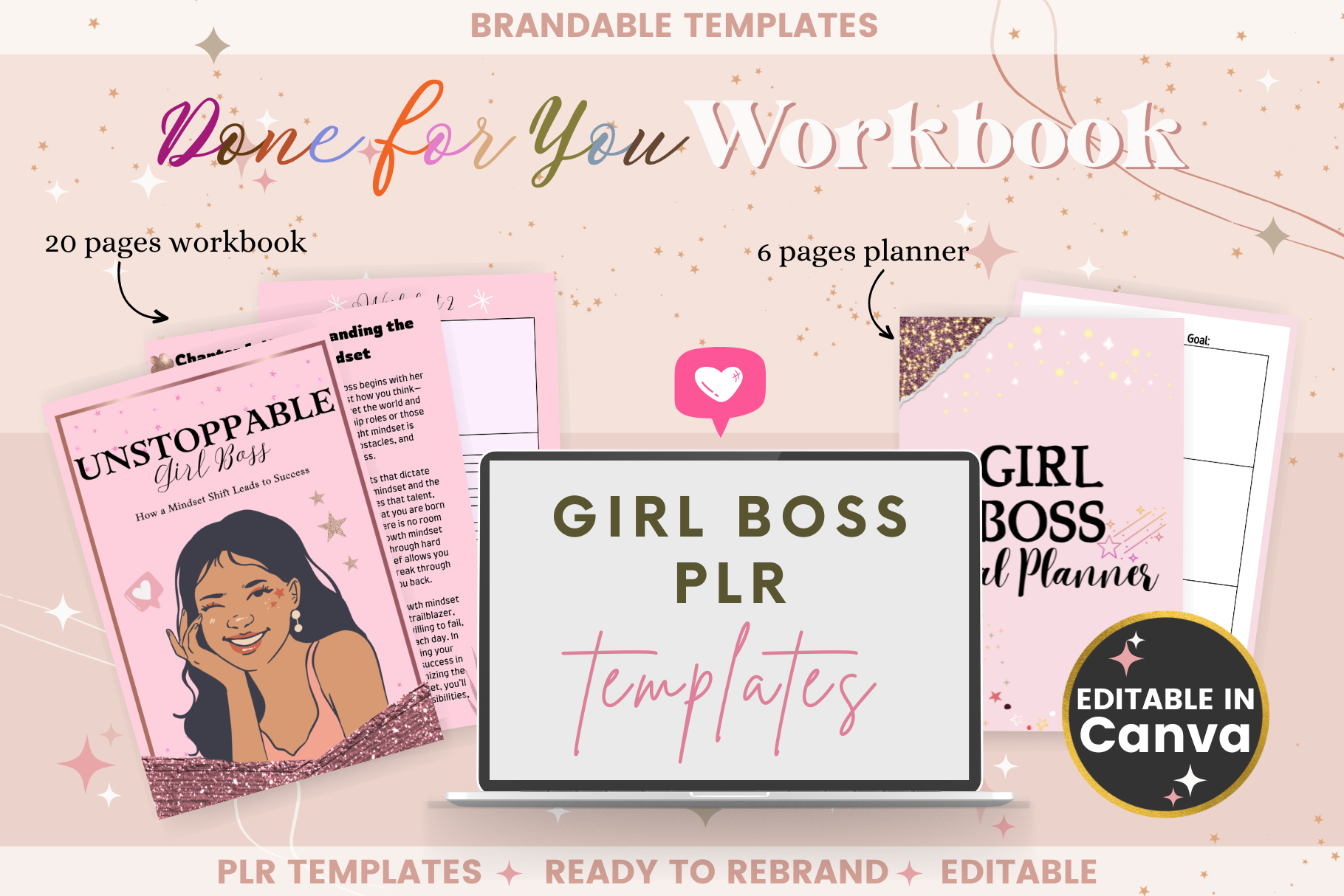 Girl Boss PLR Templates for Life Coach