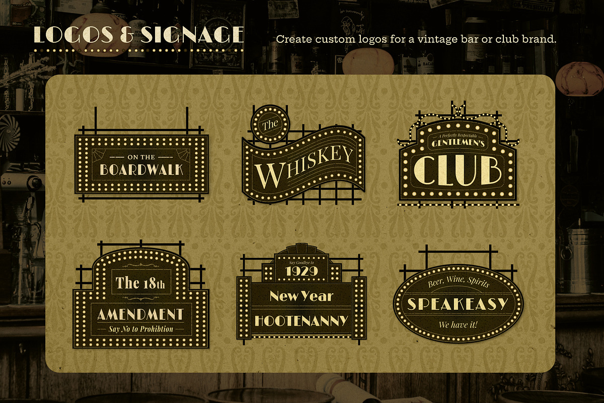 Art Deco Boardwalk Collection, a Decorative Illustration by Wingsart Studio (Photo 3 of 9)